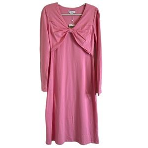 ASOS Urban Revivo Bow Front Midi Dress in Pink. Size 8